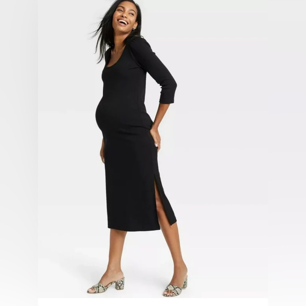 The Nines by Hatch Black Maternity Dress